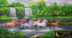 Tranh sơn dầu mã đáo thành công 11